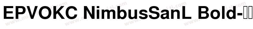 EPVOKC NimbusSanL Bold字体转换